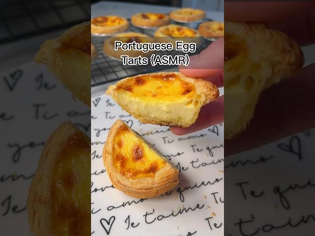 Portuguese Egg Tarts (ASMR) #baking #dessert #delicious #recipe #food #tart #easy #asmr #eggrecipe