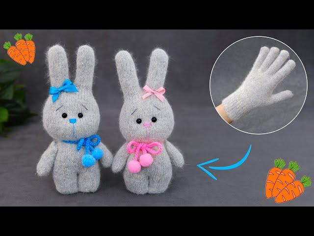 I am sure that you have not sewn such bunnies yetSymbol of 2023 from a gloveEasy and fast