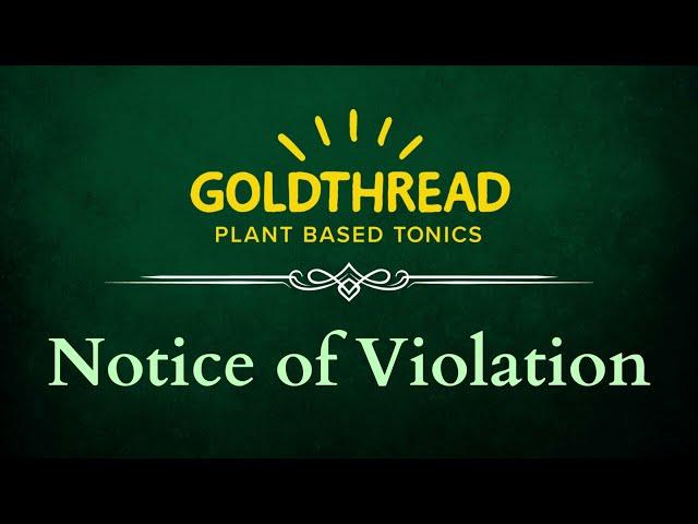 Goldthread: Noticed for Lead & Mercury Contamination