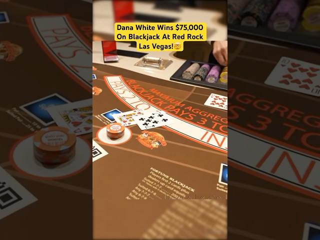 Dana White Wins $75,000 On Blackjack At Red Rock Las Vegas! #danawhite #blackjack #casino #maxwin