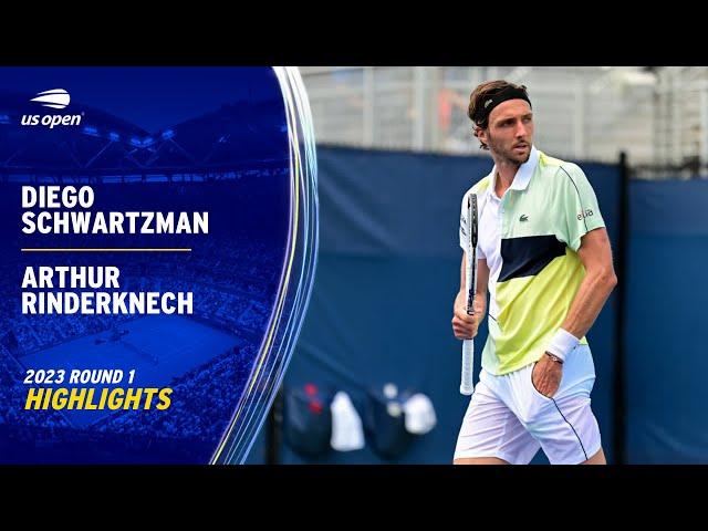 Diego Schwartzman vs. Arthur Rinderknech Highlights | 2023 US Open Round 1