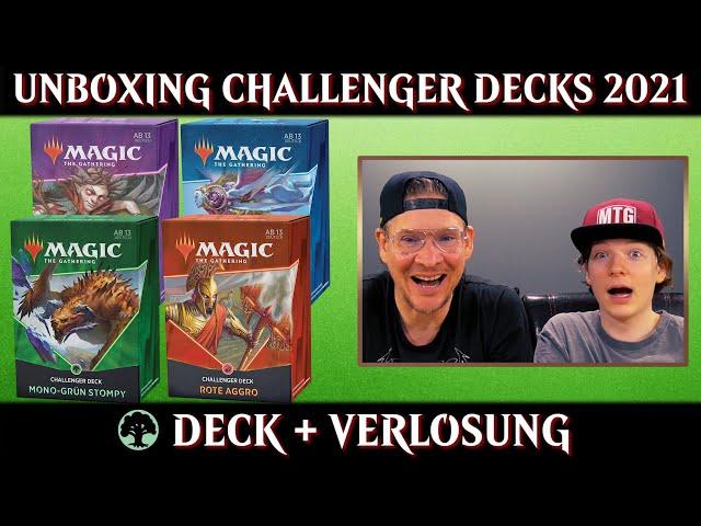 MTG Unboxing Challenger Decks 2021 deutsch | Magic the Gathering | Trader l Review Mono-Grün Stompy