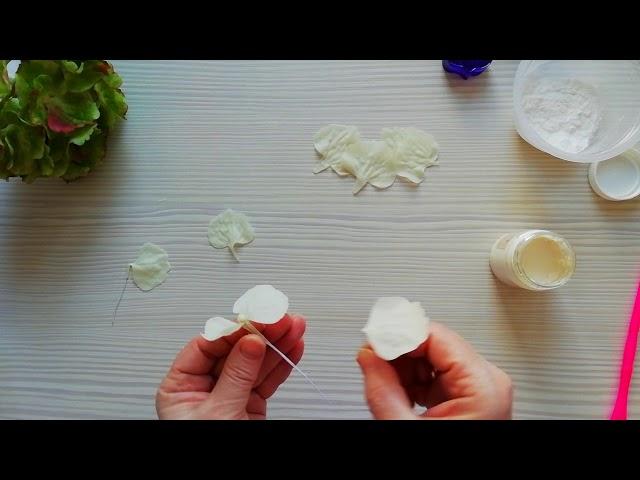 Цветок гортензии из холодного фарфора. Сборка Hydrangea flower. Assembly of cold porcelain