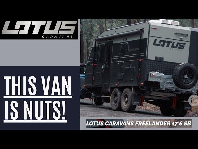THIS VAN IS NUTS - LOTUS CARAVANS FREELANDER 17"6" - Caravan Video Review.