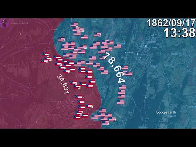 Battle of Antietam in 1 minute using Google Earth