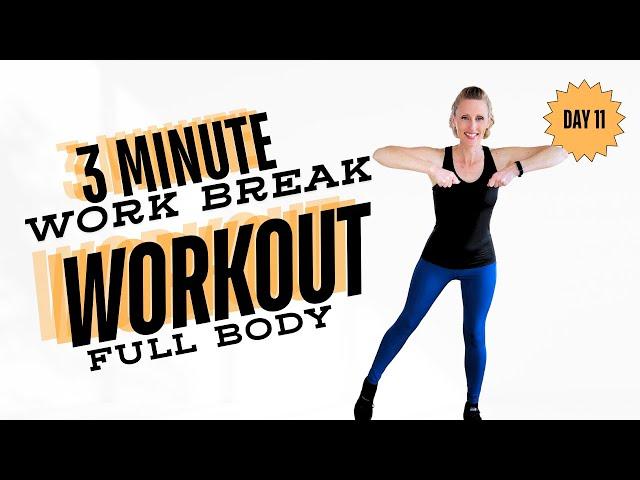 3 Min  WORK BREAK WORKOUT  Day 11  Low Impact Movement for Your Busy Day  Step to the Beat 