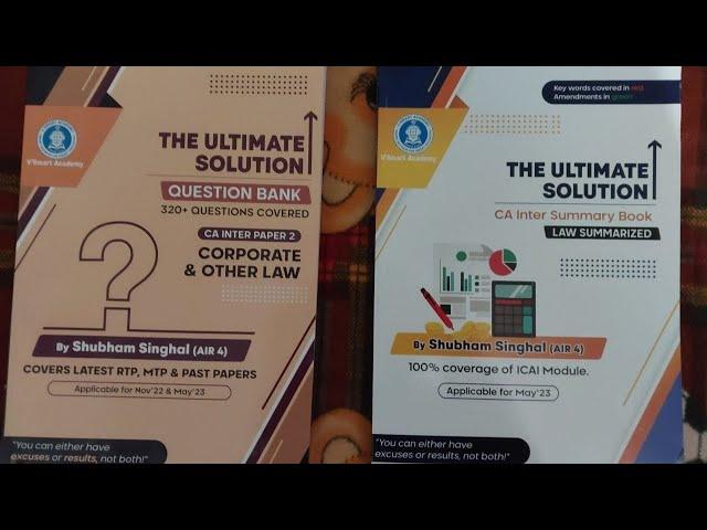 CA INTER LAW BOOKS UNBOXING | CA SHUBHAM SINGHAL || VSMART ACADEMY ||