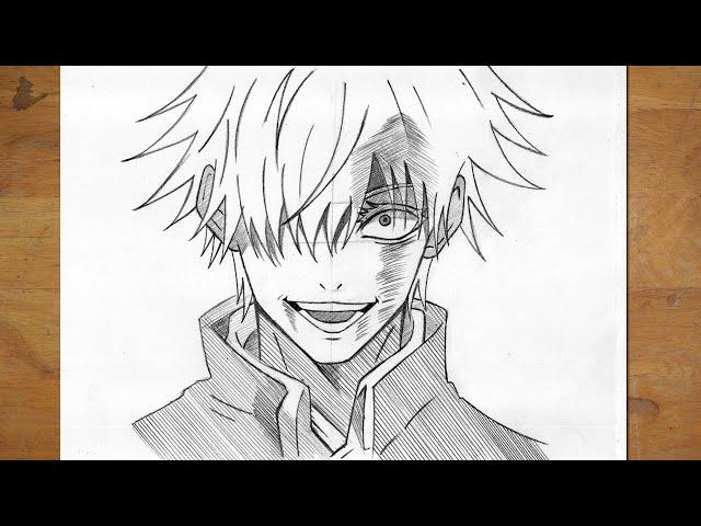 How to Draw Gojo Satoru (Injured) Step-by-Step | Jujutsu Kaisen Drawing