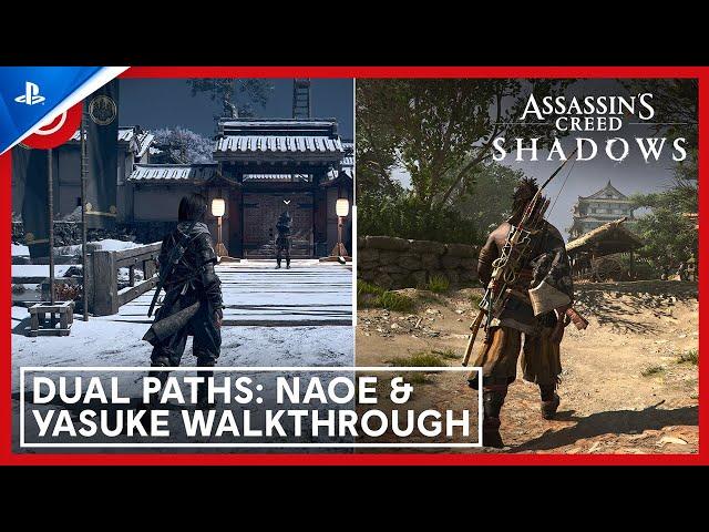 Assassin's Creed Shadows - Dual Paths: Naoe & Yasuke Walkthrough Video | PS5 Games