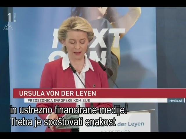 Kako je RTV SLO lažnivo prevedla besede von der Leynove. Poslušajte!