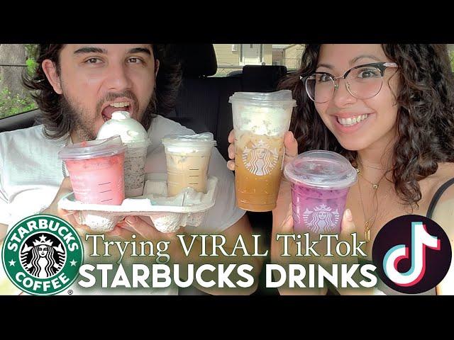 Trying VIRAL TIKTOK Starbucks Drinks 2021