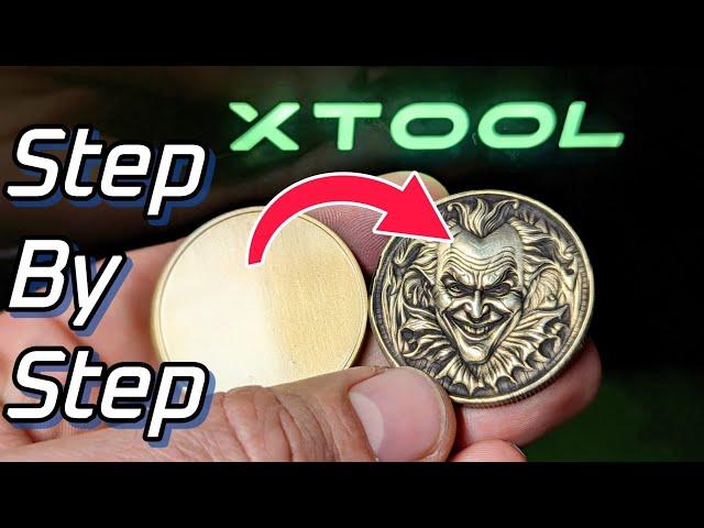 Brass Coin Embossing Made Easy - xTool F1 Ultra Fiber Laser