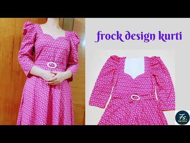 Frock design Umbrella cut kurti|| Fab Stitch #sewing #frock #new