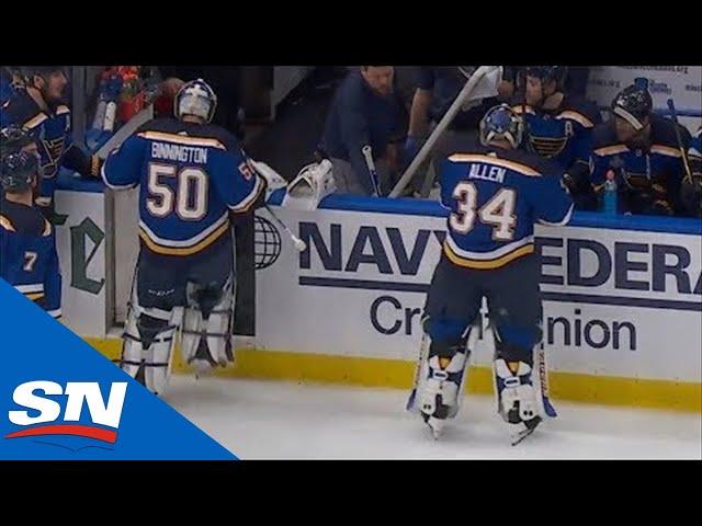 Jordan Binnington Gets Pulled After Giving Up Fifth Goal In Game 3