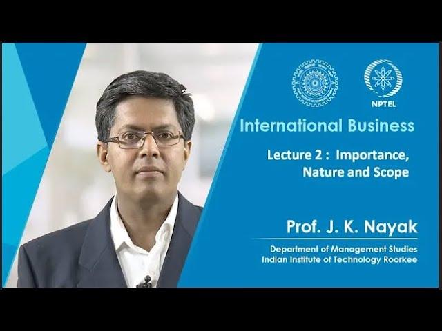 Lecture 02: Importance, Nature and Scope