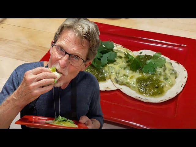 Cheesy Roasted Poblano Tacos | Rick Bayless Taco Manual