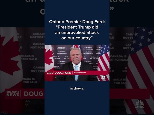 Ontario Premier Doug Ford: 'President Trump did an unprovoked attack on our country'