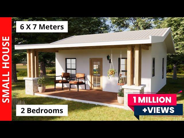 (6x7 meters) Small House Design Ideas with 2 BEDROOM | 42 SqM