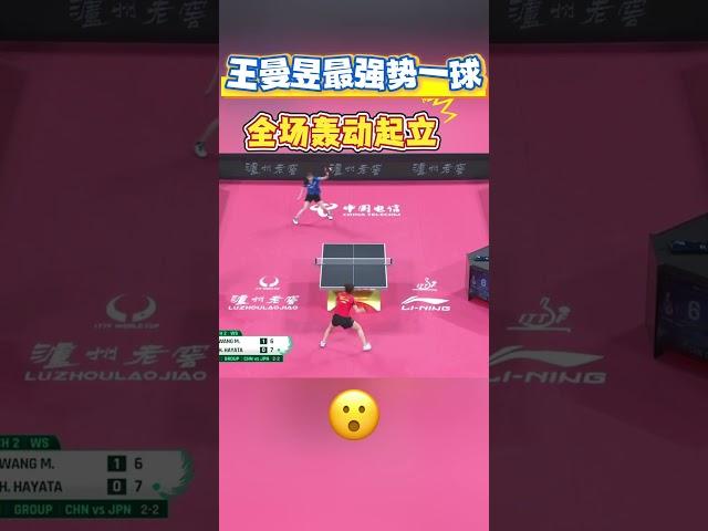 王曼昱封神一球全場起立！對拉板板強勢 暴力美學絕了  #孙颖莎 #pingpong  #桌球  #王曼昱