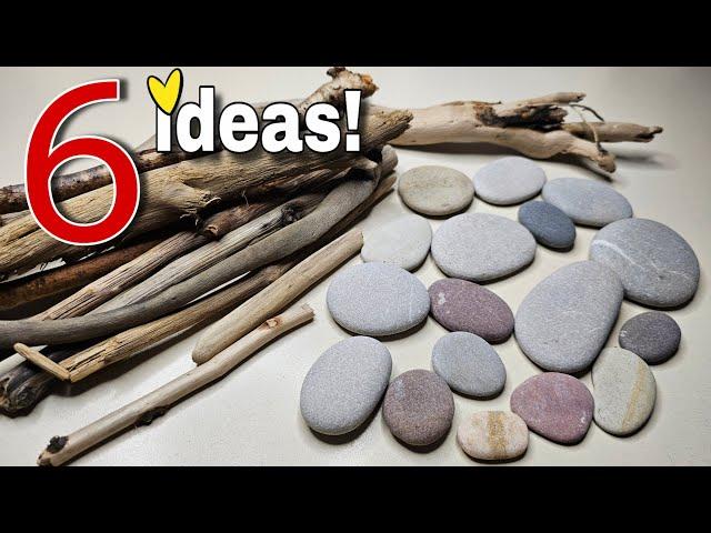 6 Great Ideas with What Nature Gives Us! Tree Branches And Pebbles ️