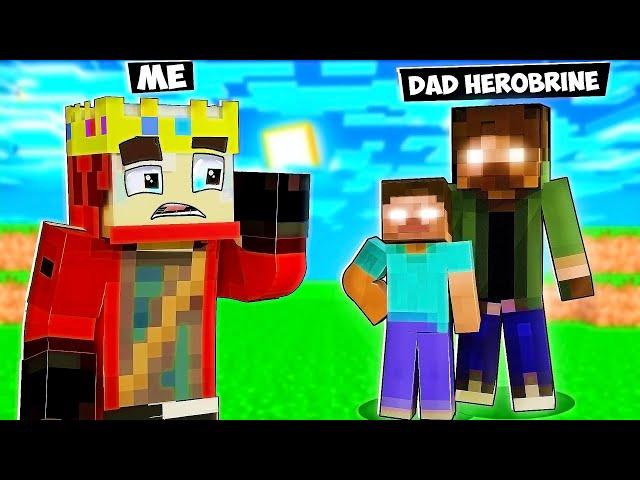 Meeting Herobrine DAD in Minecraft !