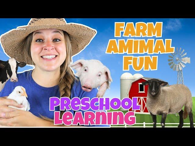 Farm Animal FUN | Learn Animals and Sounds | Toddler Learning