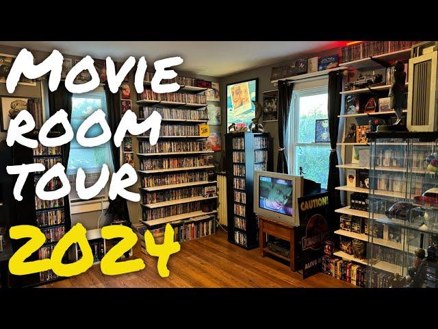 Movie Room Tour 2024 (Blu-ray, 4k, DVD, VHS, statues, posters, autographs, vinyl) #physicalmedia