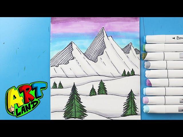 How to Draw a Winter Landscape