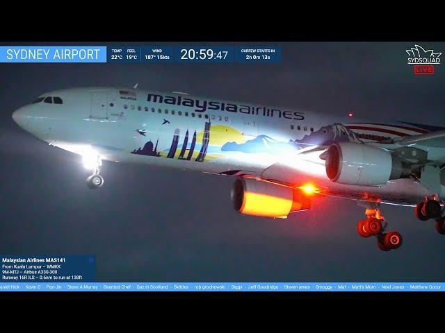  WINDY NIGHT Plane-Spotting at Sydney Airport with Kurt n Elise 