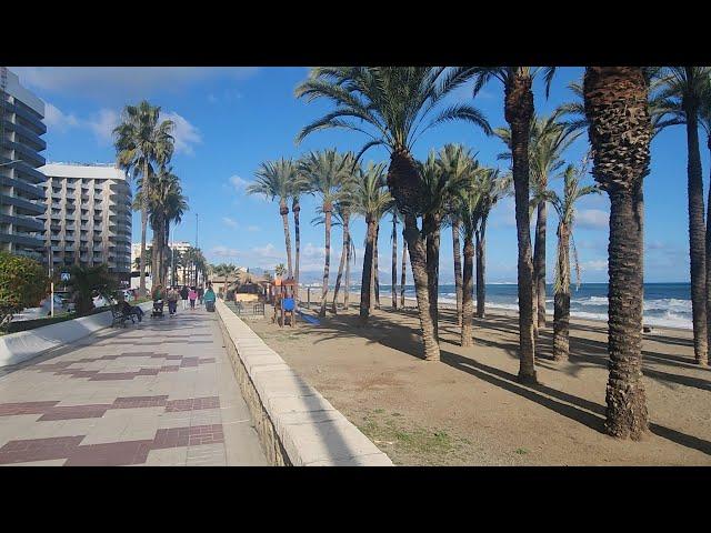 December 29th 2024 Torremolinos Beach Sunday Walk,  Malaga Province,  Spain