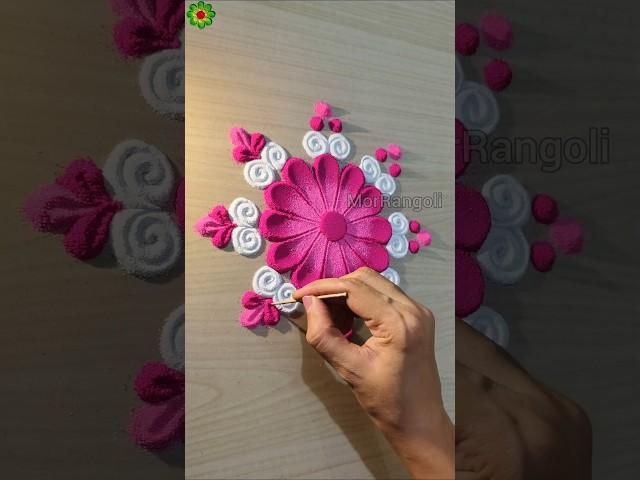 Rangoli designs for diwali simple and easy #rangolidesign #diwalirangoli #shorts