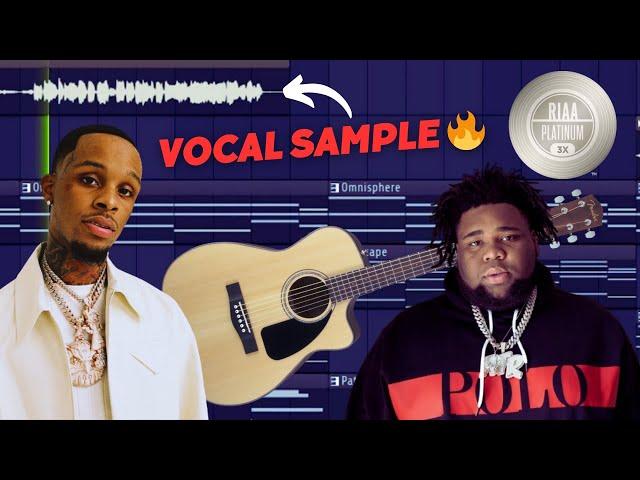 Making a Rod Wave Toosii VOCAL SAMPLE guitar melody that will go PLATINUM (Lil Tjay, Polo G)