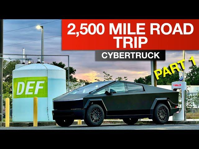 Tesla Cybertruck Road Trip 2,500 Miles!! Part 1