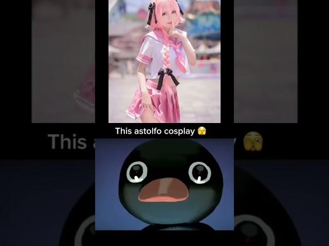 NOOT NOOT (Astolfo cosplay)  #1 -pingu noot noot #shorts  #noot #pingu #tiktok