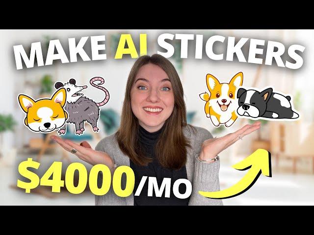 The EASIEST Side Hustle of 2024: Make AI STICKERS to Sell Online on Etsy Print on Demand