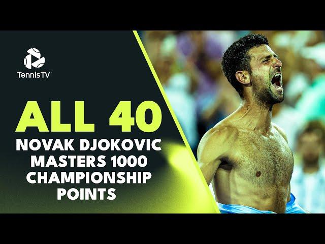 Novak Djokovic: All 40 ATP Masters 1000 Championship Points & Trophy Lifts! 