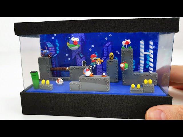 How to make a SUPER MARIO WORLD underwater scenery with clay! (Collaboration with Kerobyx)