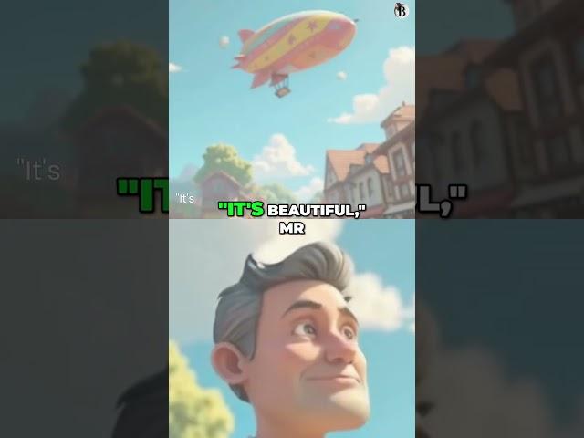 Painted Blimp Thrills Town: A Sky-High Masterpiece!