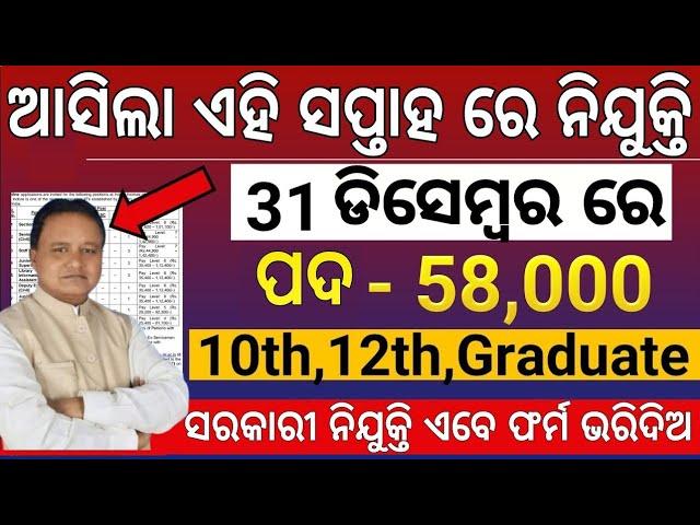 Today Govt Job Odisha 2025/Odisha free Job Alert 2024/Odisha Gram Panchyat Job 2025/Odisha Job 2025