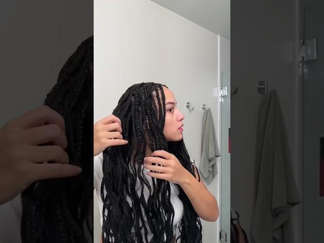 how i maintain my boho/goddess braids #braidingtutorial #knotlessbraids #goddessbraids