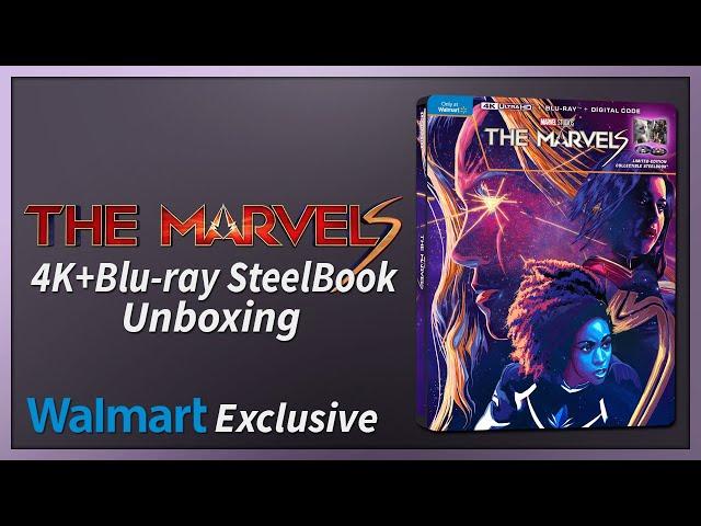 The Marvels Walmart Exclusive 4K+2D Blu-ray SteelBook Unboxing