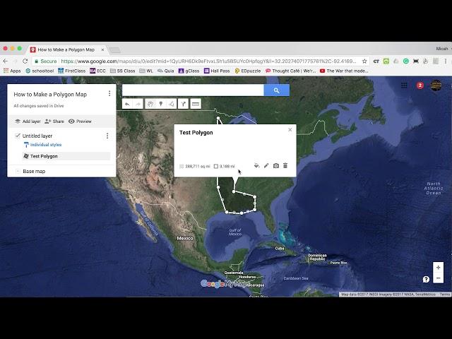 How to make a polygon shape on Google My Maps