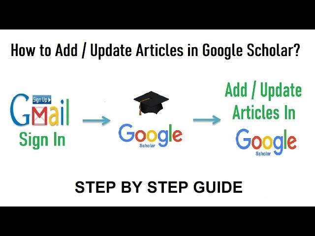 How to add or update articles in Google Scholar | Step By Step Guide