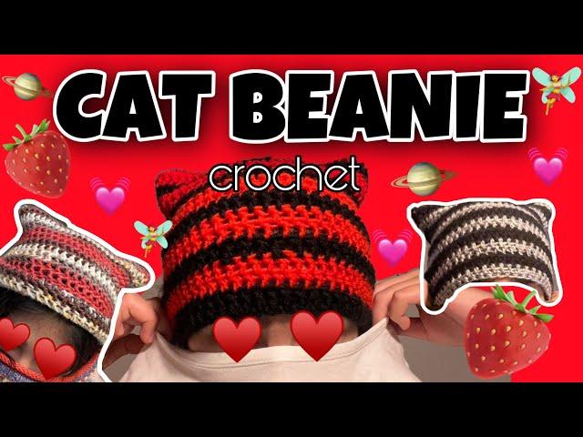 Cat beanie/hat crochet 