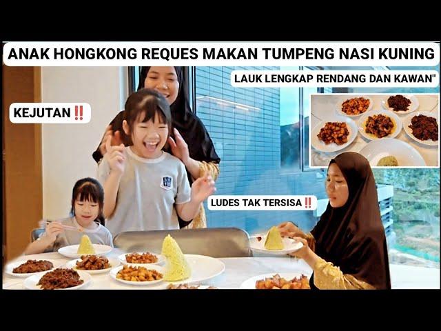 LUDES‼️ANAK HONGKONG REQUES MAKAN TUMPENG NASI KUNING LAUK LENGKAP INDONESIA‼️