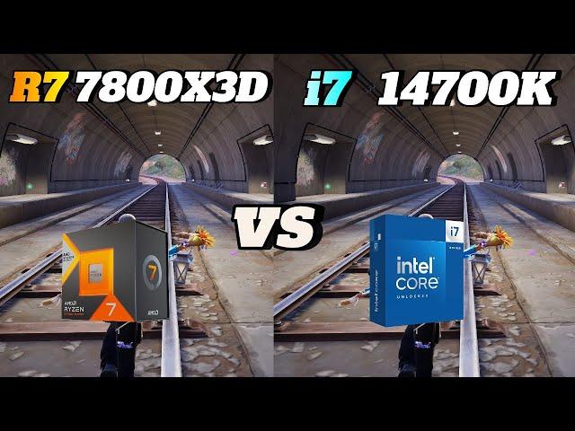 Ryzen 7 7800X3D vs Intel Core i7-14700K: Fortnite  4K, 1440p, 1080p