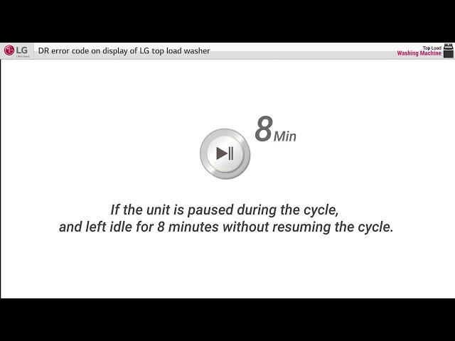 [LG Top Load Washer] DR Error Code Appears On Display