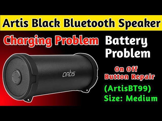 Artis Black Bluetooth Speaker | Battery Problem | On Off Button Repair (ArtisBT99) Size: Medium