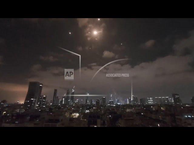 Explosions and interceptions in Tel Aviv area as Iran announces new barrage of missiles