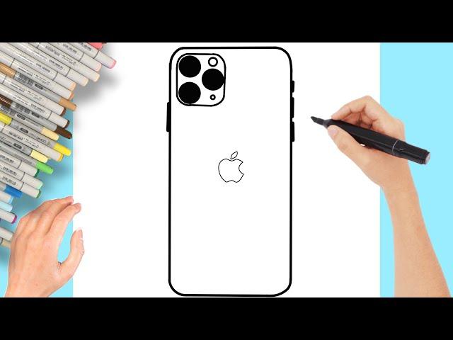 COMMENT DESSINER UN IPHONE ETAPE PAR ETAPE FACILE (2023)